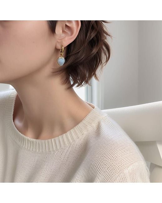 Farra Blue Plush Strawberry Dangle Playful Earrings