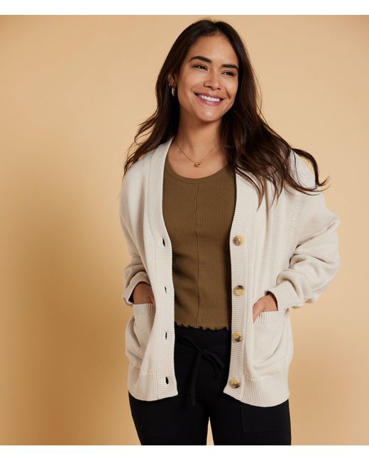 Known Supply Natural Neutrals Heavyweight Cotton Cardigan
