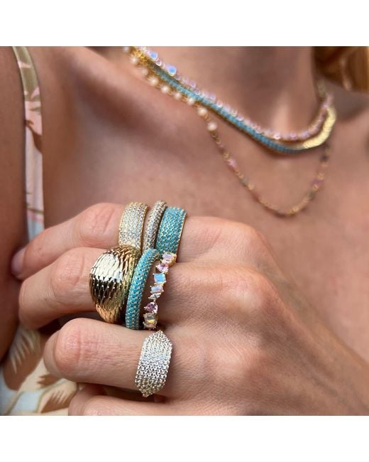 Native Gem Blue Mini Billionaire Ring