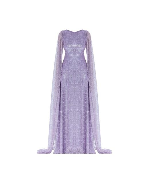 Nur Karaata Purple La Mamounia Gown Dress