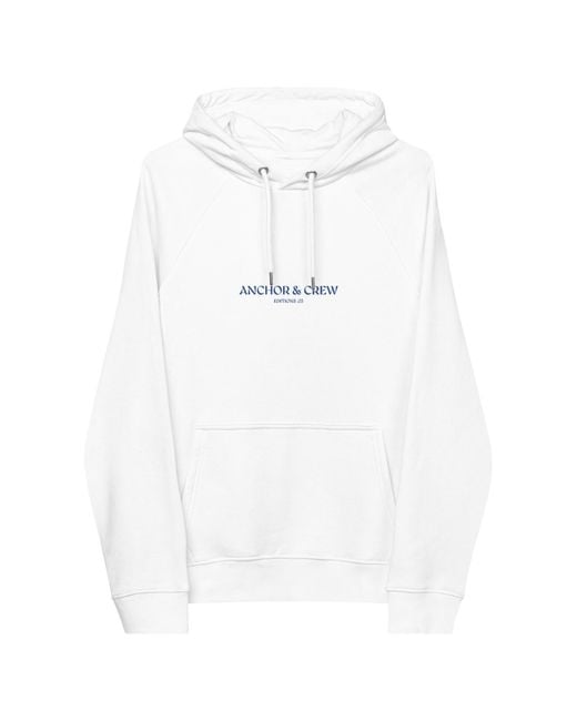 Anchor and Crew White Three Celeste Editions Organic Cotton Hoodie for men