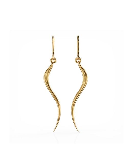 Linda Fiore Metallic Swirl Earrings Vermeil