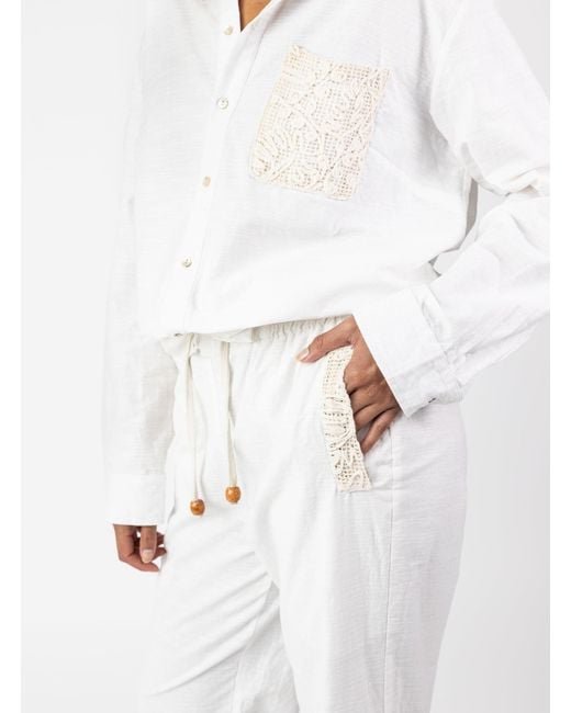 Raw Potential White Neutrals Teria Organic Cotton Trousers