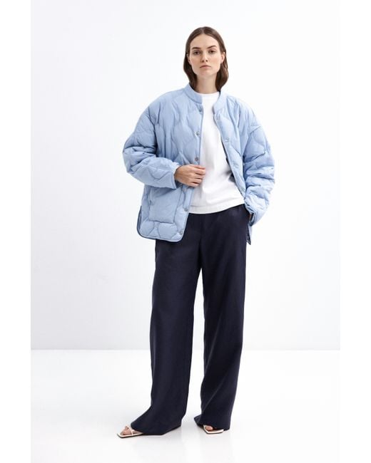 InAvati Blue Oversized Sky Down Jacket