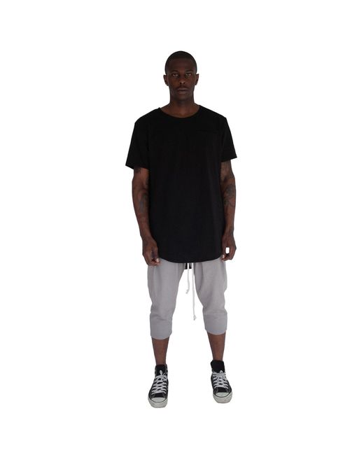 Bradford Row Black Scoop Tee for men