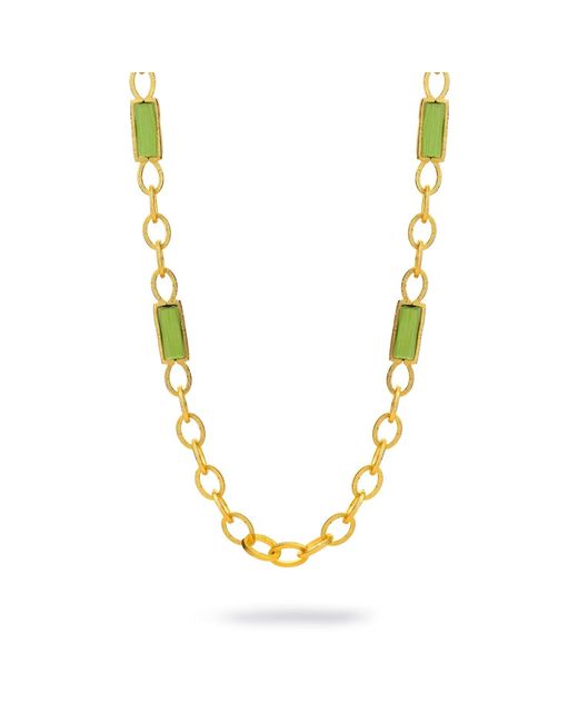 Ebru Jewelry Metallic Versatile Glow Cat Eye Long Necklace