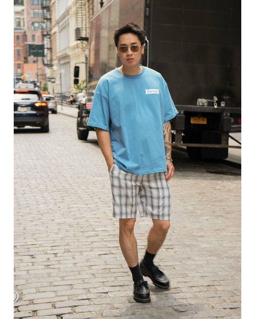 Éclectique Blue Carolina Date Night T-Shirt for men