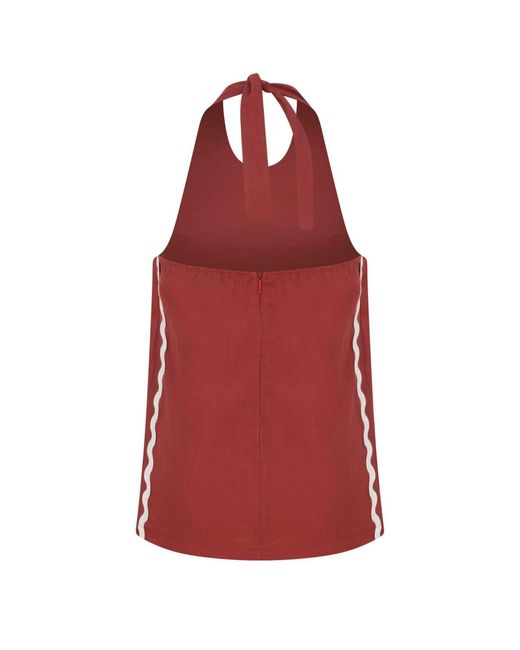 Thisisu Collection Red Wavy Top