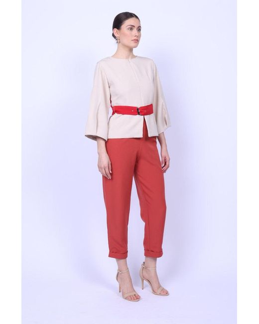 Mary Dickow Red Halima Top-Light