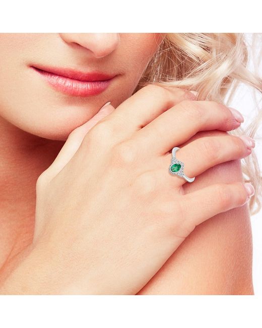 Artisan Metallic Prong Set Emerald Pave Diamond Designer Band Ring