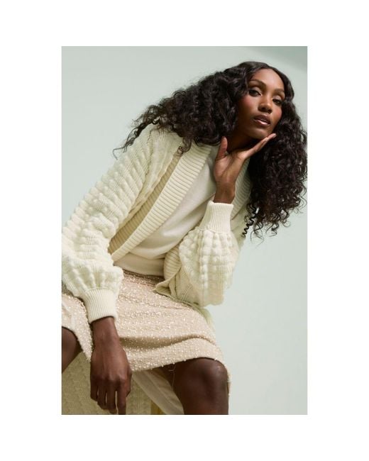 The Extreme Collection Natural Neutrals Ecru Long Knit Cardigan Dominic