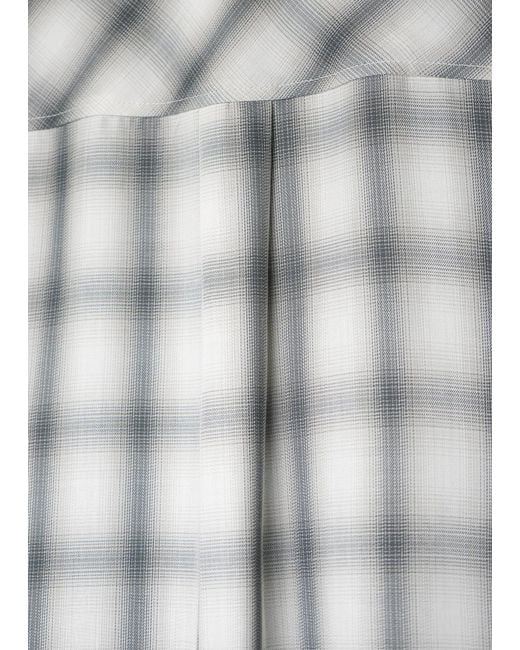 Éclectique Gray Monotone Plaid Button-Up Shirt for men