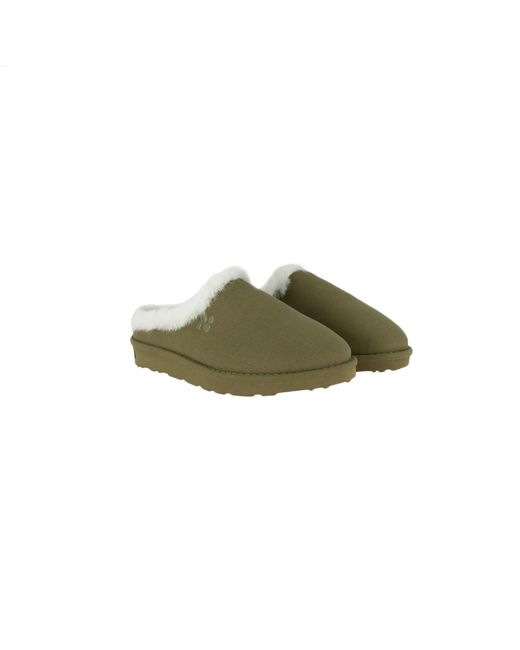 The New Orchard Green Classic Vegan Slippers Khaki