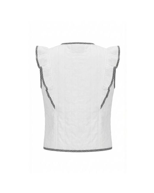 Nooki Design Gray Aster Padded Frill Gilet