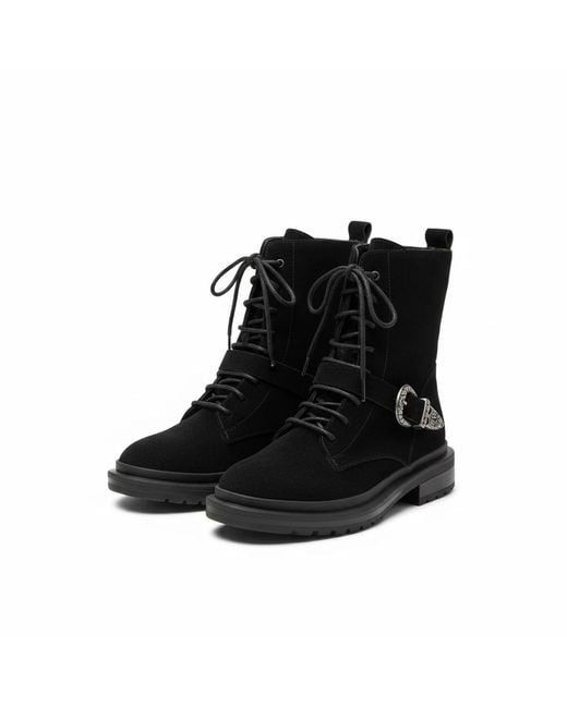 By Virgo Black Mireya Handcrafted Leather Boot