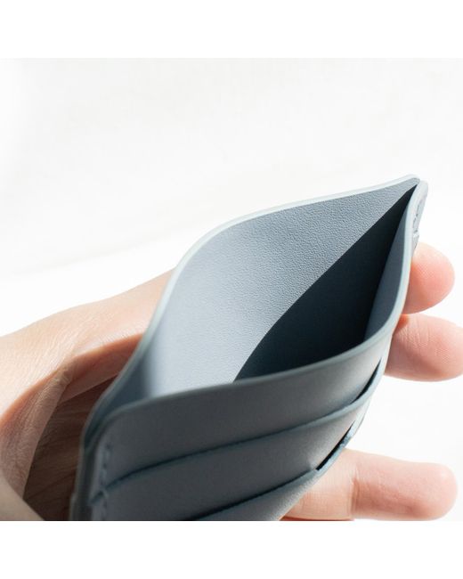 godi. Blue Handmade Leather Card Case