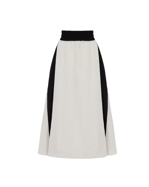 Julia Allert Black Elastic Waist Ankle-length Skirt