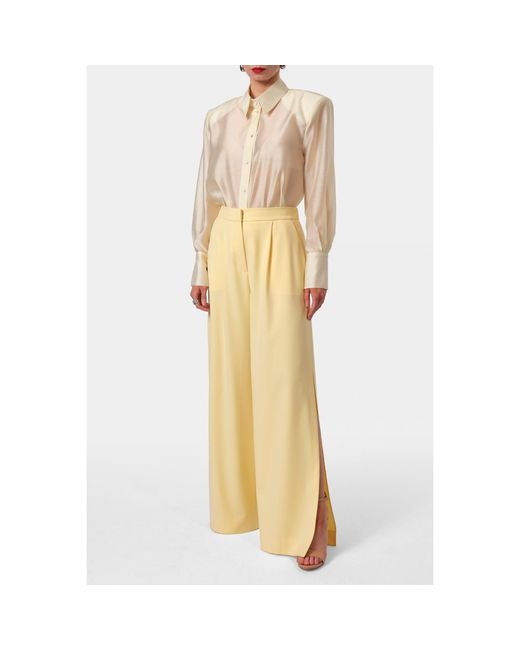 AGGI by HALEWSKI Natural Sarita Butter Elegant Shirt With Long Sleeves