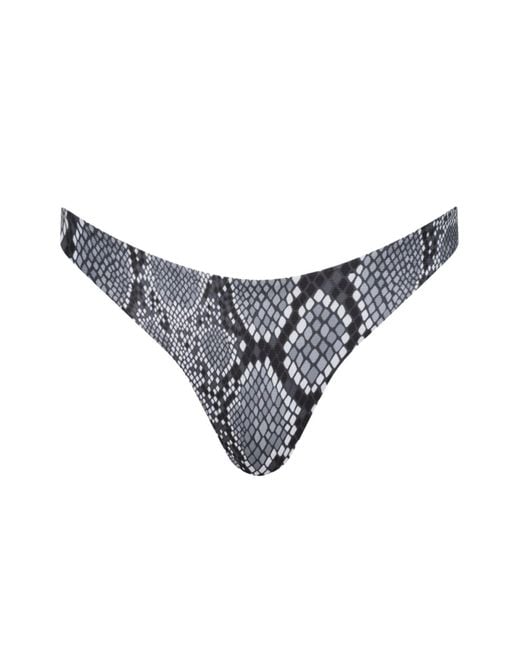 Playaluxe Blue Santorini Seamless Cheeky Bikini Bottom Snake