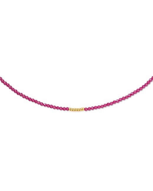 Bombyx House Red Tiny Ruby Cluster Necklace