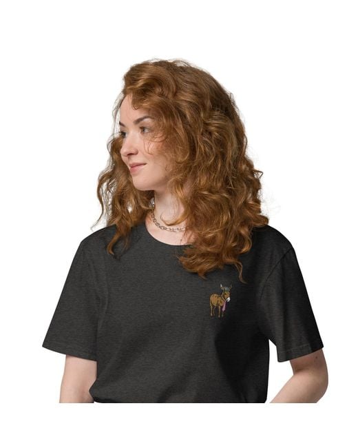 Anchor and Crew Black Heather Smart Ass Actual Life Organic Cotton Embroidered T-Shirt
