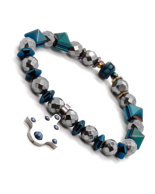 Ebru Jewelry Blue Positive Hamsa Bracelet