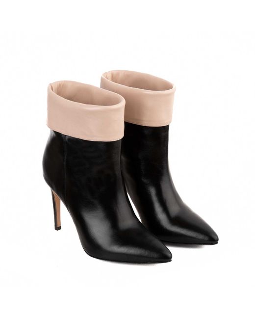 Ginissima Black Short Boots Natural Leather