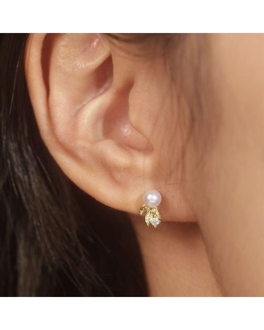 Azura Jewelry New York Metallic Whispering Grove Pearl Earrings Vermeil