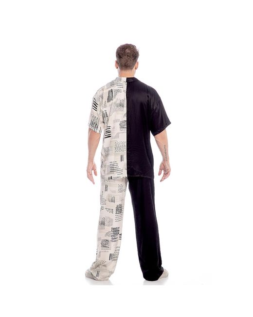 Maison Bogomil Black Two-Colored Pants for men
