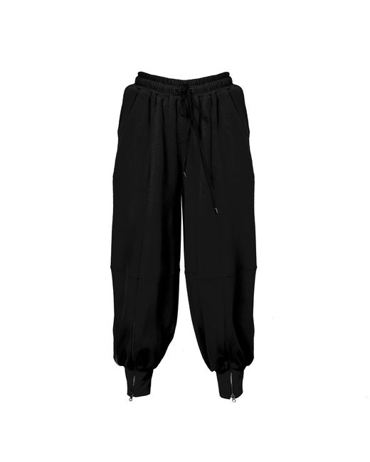 Metamorph Black Elastic Waist Harem Pants