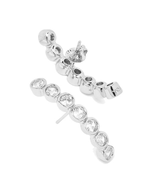 Potoska White Averto Face On Stud Earrings