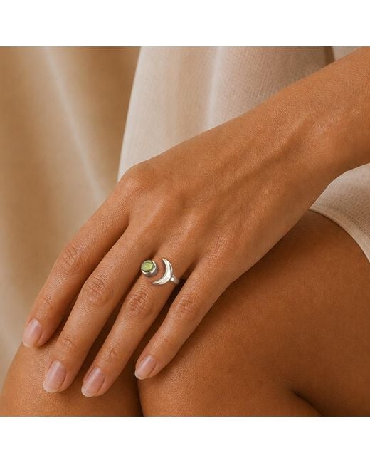 The Jewellery Store London Green Adjustable August Beauty Birthstone Ring