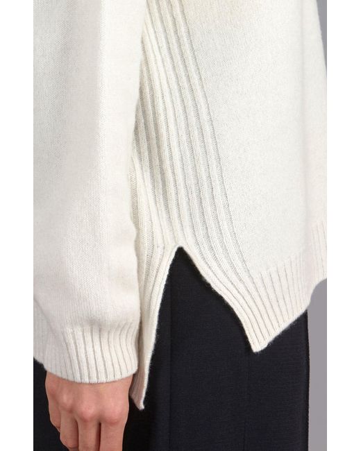 Paul James Knitwear White Neutrals Lambswool Louise Drop Shoulder Jumper