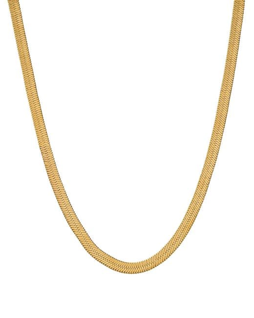 Crystals and Co Metallic Thick Herringbone Necklace