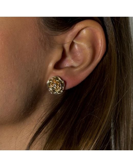 La Pluie Jewellery Metallic Petite Rosa Earrings