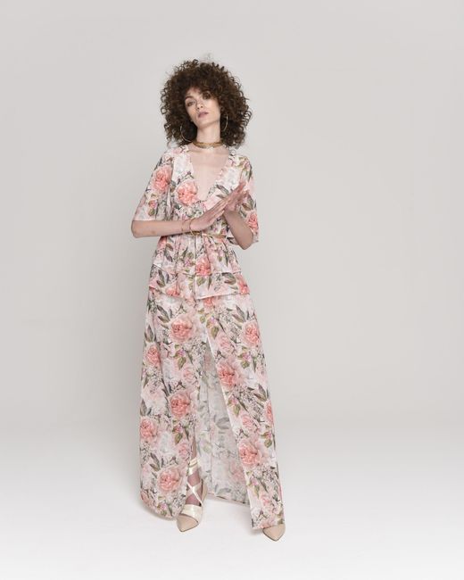 NEVA Pink Ofelia Elegant Floral Maxi Dress