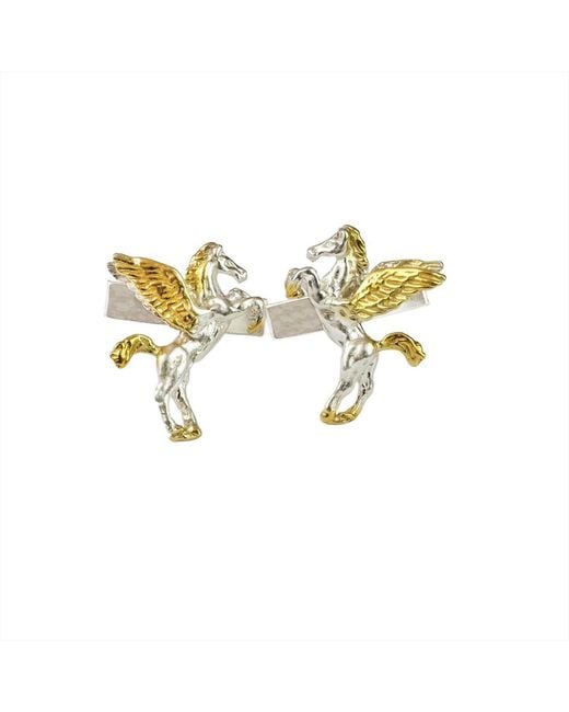 Simon Kemp Jewellers Metallic Pegasus Cufflinks for men