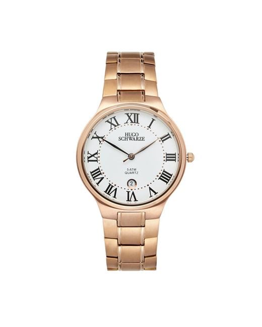 Bermuda Watch Company Metallic Hugo Schwarze Kahlo & Bracelet Watch for men