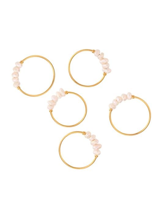 Mickey's Girl Metallic Petite Pearl Waterproof Ring