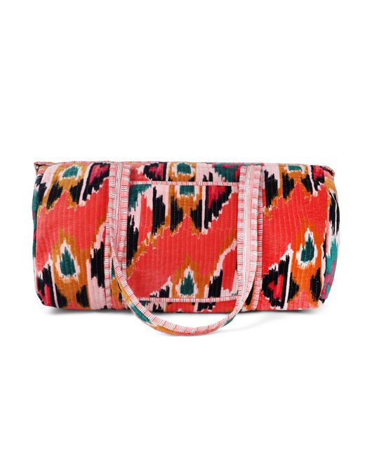 Conscious Yoga Collective Green The Ikat Velvet Weekender