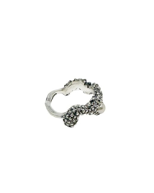 Tg-Jewellery by Tamara Gervasio Metallic Sea Slug Ring – Sterling & Freshwater Pearl
