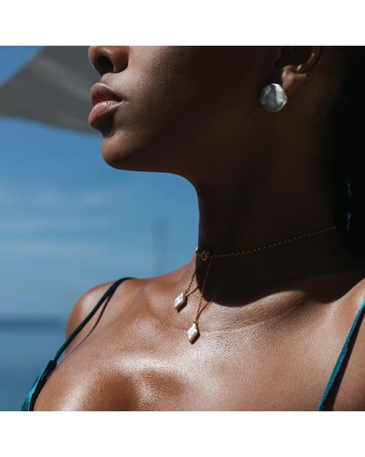 Marquise Swim Metallic Necklace
