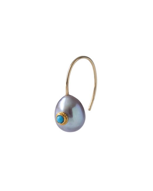 Bombyx House Blue Pearl Hook Earrings