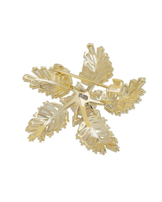 Latelita London Metallic Fern Starflower Pearl Brooch