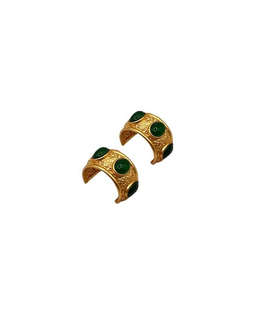 Les Reines Metallic Emerald Crown