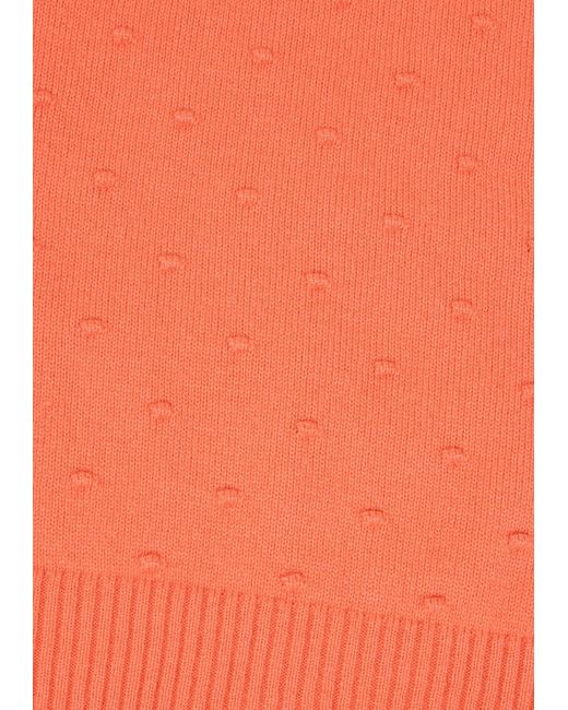 Loop Cashmere Orange Bobble Puff Sleeved Sweater