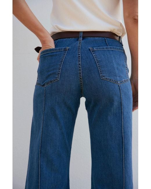 Adrift Clothing Blue Adrift Denim Wide Leg Jeans