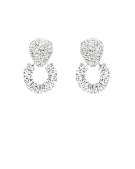 Maison De Gala Metallic Radiant Fan Hoop Earrings