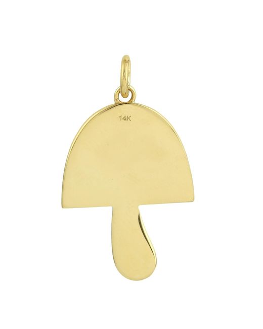 Artisan Blue Multi Sapphire Enamel Mushroom Pendant