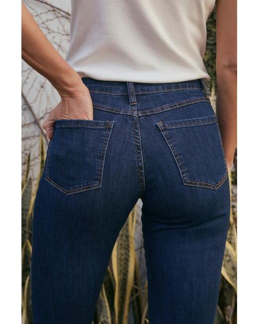 Adrift Clothing Blue Adrift Denim Cropped Straight Leg Jeans